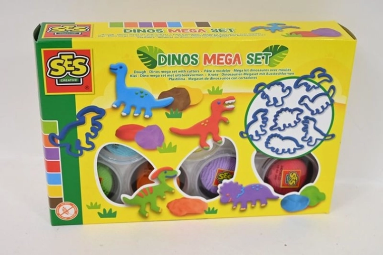 SES Creative mega set plastelina dino - 1 komad