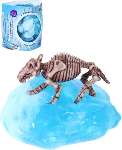 Prehistoric slimy glacier with a dinosaur skeleton in a box - 1 piece