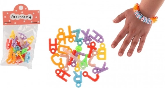 Plastične perlice srca i slova s užicom