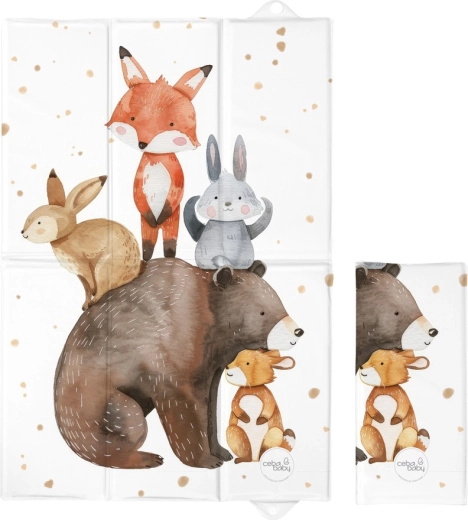 Ceba Baby putna podloga za previjanje Basic Forest Friends 60 × 40 cm
