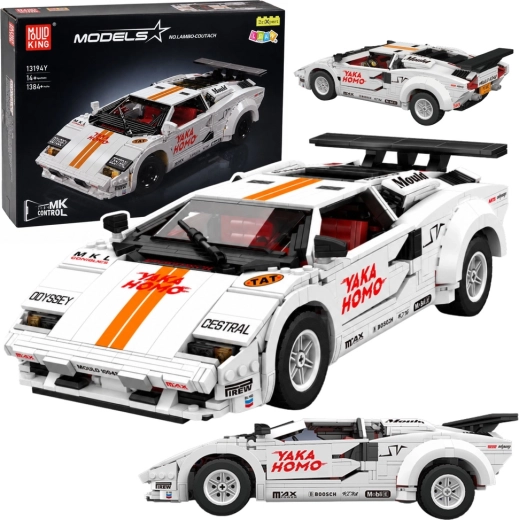 Sportski RC automobil od konstrukcijskih kockica – bijeli, 1384 dijela