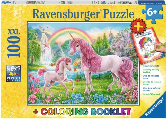 Puzzle Čarobni jednorogovi XXL 100 dijelova + bojanka RAVENSBURGER