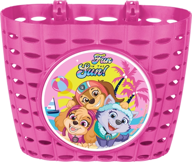 Dječja košarica za bicikl Paw Patrol, boje maline