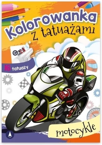 Coloring Pages with Washable Tattoos – Motorcycles