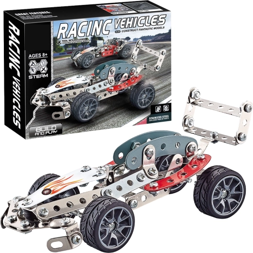 Metalni konstrukcijski set trkaćeg auta 146 kom