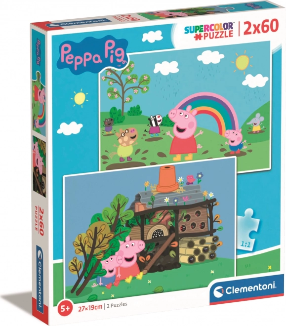 Puzzle Pepa Pig 2x60 dijelova
