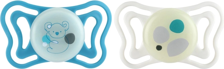 Chicco Physioforma Light silicone orthodontic pacifiers, neutral, 16–36 months, 2 pcs