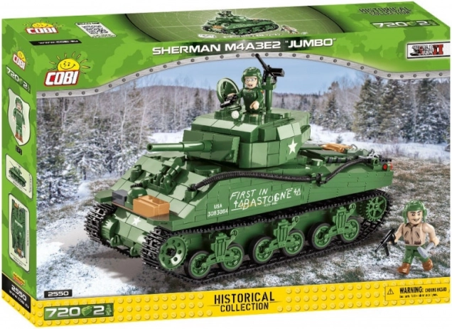 Konstrukcijski set tenka COBI Sherman M4A3E2 Jumbo Cobra King (720 dijelova)