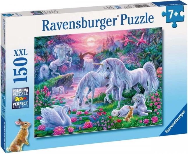 Ravensburger puzzle Jednorozi u sjaju zalaska sunca 150 dijelova