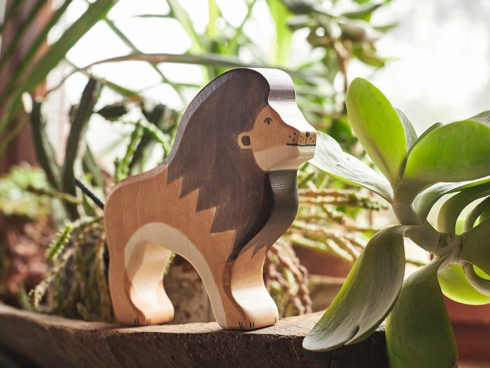 Holztiger lion - 1 piece