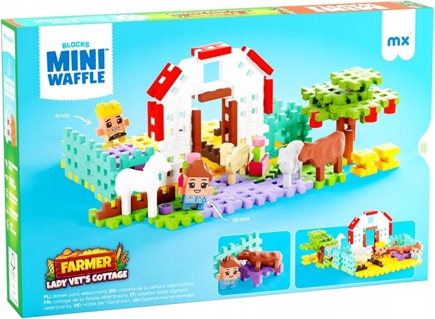 Marioinex Mini waffle farma Grace – kućica veterinarke (100 dijelova)