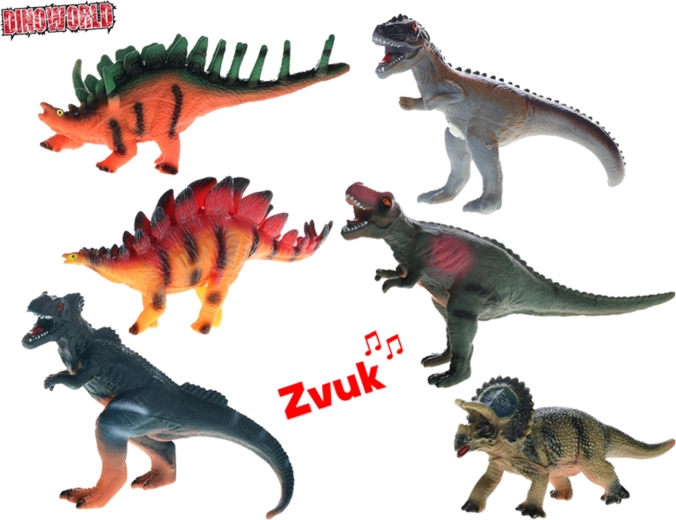 Dinosaur figurine with sound Dinoworld 23–25 cm - 1 piece