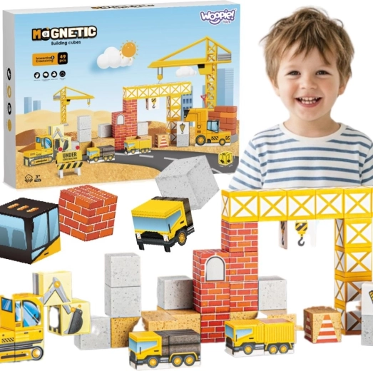 Woopie magnetske građevne kocke Gradilište 49 kom