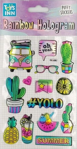 Holografske naljepnice Rainbow Summer