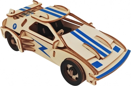 Woodcraft drvene 3D puzzle Trkaći automobil