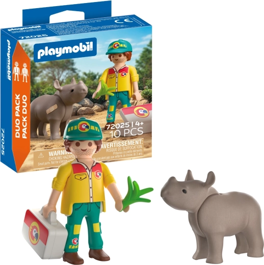 Playmobil Duo Pack – njegovatelj s nosorogom i dodacima