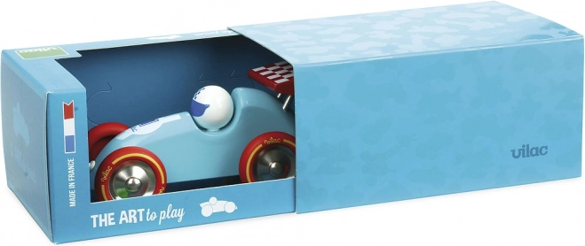 VILAC vučni trkaći autić tirkizni s crvenim krilom