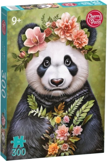 Cherry Pazzi slagalica Panda s cvijećem, 300 dijelova