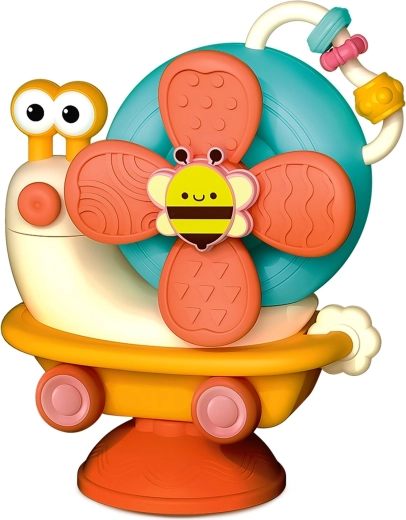 Fidget spinner with suction cup in the shape of a riding snail - 1 piece
