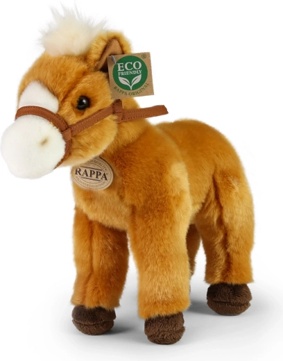 Rappa plišani konj smeđi stojeći 30 cm eco friendly