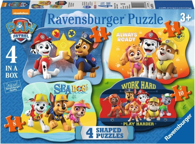 Ravensburger slagalica Psići u ophodnji 4 u 1 (4–10 dijelova)