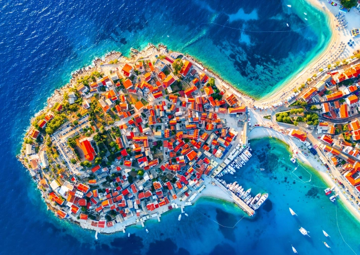 Enjoy puzzle zračni pogled na Primošten, Hrvatska, 1000 dijelova