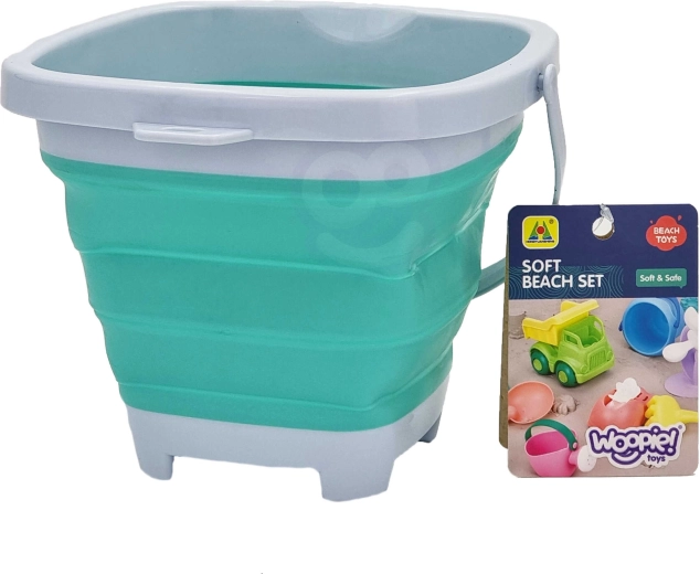 Sklopiva silikonska kanta WOOPIE, plava, 5 l