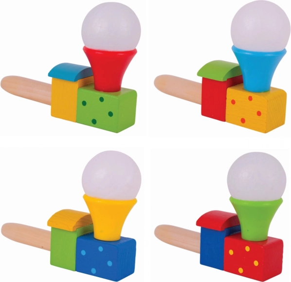 puhaća drvena lokomotiva s balonom BIGJIGS TOYS