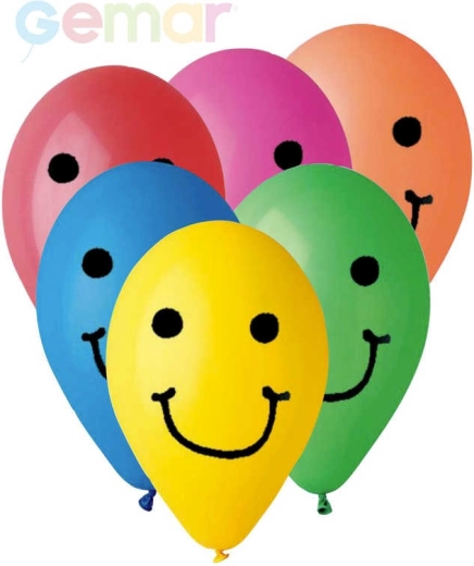Gemar pastelni balon na napuhavanje s tiskom Smile 26 cm - 1 komad
