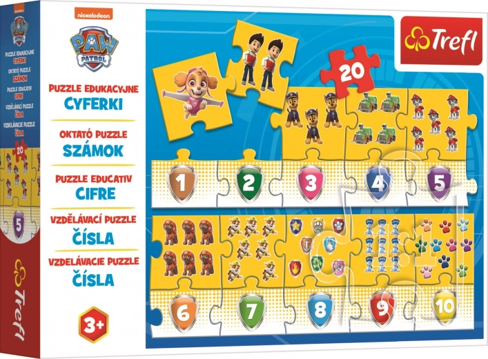 Edukativne puzzle Brojevi Psići u ophodnji 20 dijelova