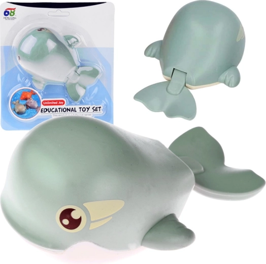 Wind-up floating bath toy whale - 1 piece