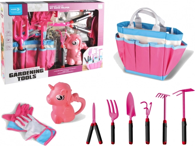 Vrtni set s alatima i jednorogom