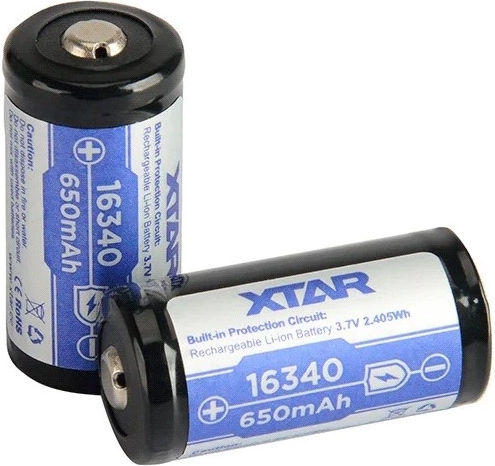 XTAR akumulator 16340 (R-CR123) Li-ion 3,7 V 650 mAh sa zaštitom - 1 komad
