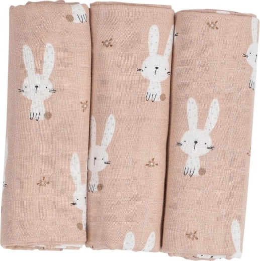 FreeON Bubaba platnene pelene beige bunnys - 3 kom