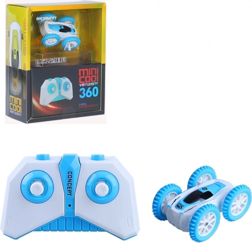 Plavi kaskaderski mini automobil na daljinsko upravljanje