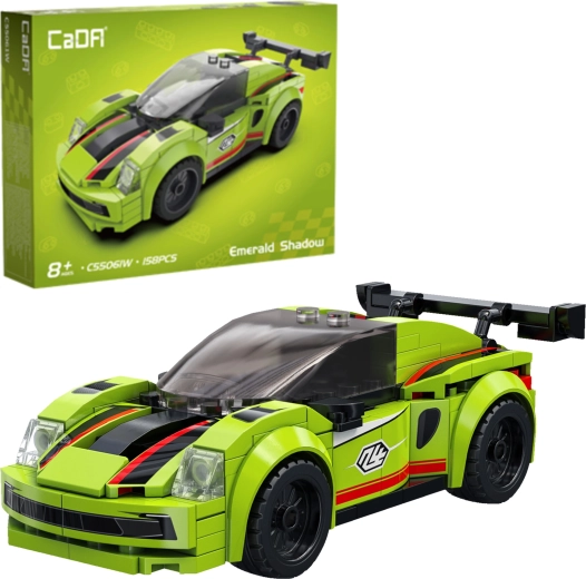 Konstruktorski set CaDA trkaći auto Emerald Shadow, 158 dijelova