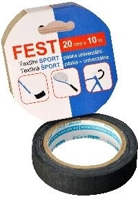 Tekstilna sportska traka 20 mm × 10 m crna