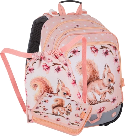 Bagmaster ALFA 26 school set for first graders – squirrel