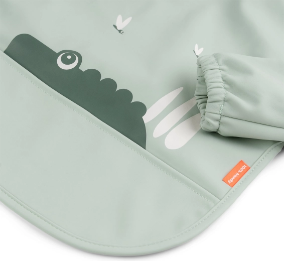 Done by Deer bib with sleeves and pocket Croco green