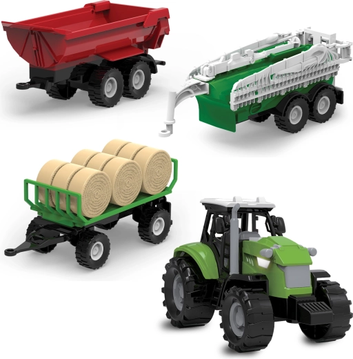 FARM SERVICE traktor s tri prikolice sa svjetlima i zvukovima