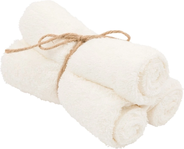 Timboo bambusovi ručnici Daisy White 29,5 × 50 cm (3 kom)