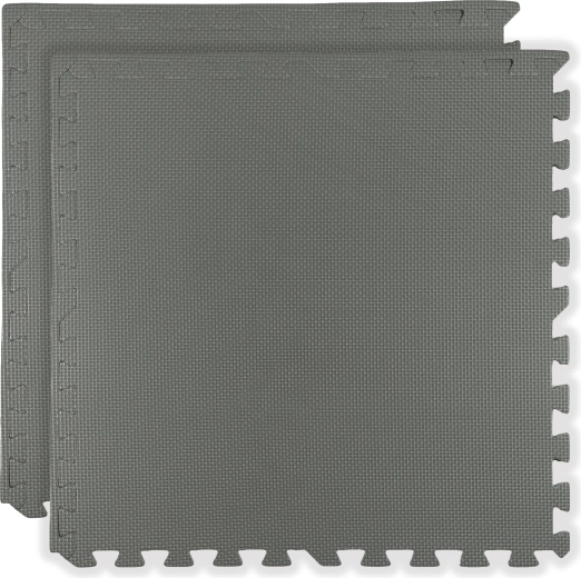 mekana pjenasta podloga HUMBI 120 × 60 cm, velika vodootporna puzzle, tamnosiva, 2 kom