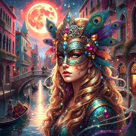 Bluebird kvadratne puzzle Venecijanski karneval – 1000 dijelova