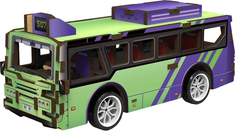 2Kids Toys 3D drvena slagalica autobus