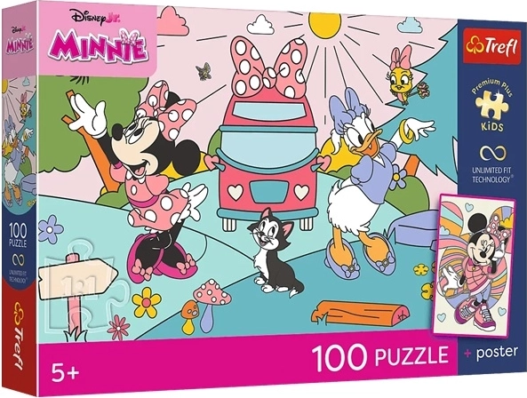 Premium Plus dječje puzzle Minnie Mouse ružičasta avantura 100 dijelova