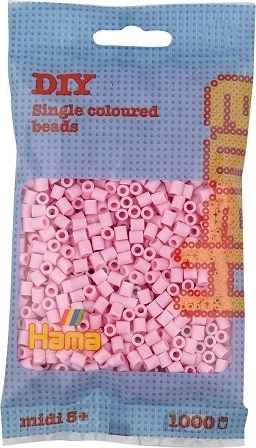 Hama MIDI perlice za peglanje pastelno ružičaste 5 mm 1000 kom