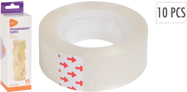 Prozirna ljepljiva traka 15 mm × 30 m, pakiranje 10 kom