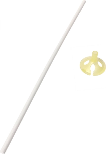 Paper balloon stick 31 cm with cap eco - 1 set