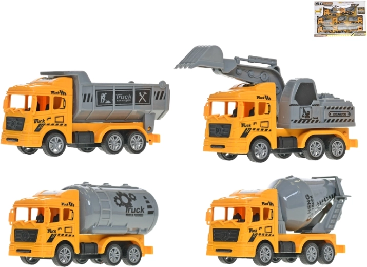 Set građevinskih vozila s povratnim pogonom 11 cm, 8 kom