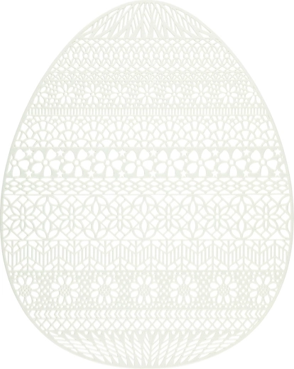 Mint uskršnji PVC podmetač u obliku jaja 32 × 40 cm